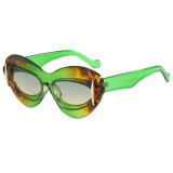 Retro Y2K Oval Cat Eye UV400 Protection Shades Sunglasses