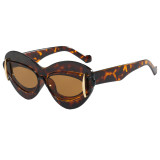 Retro Y2K Oval Cat Eye UV400 Protection Shades Sunglasses