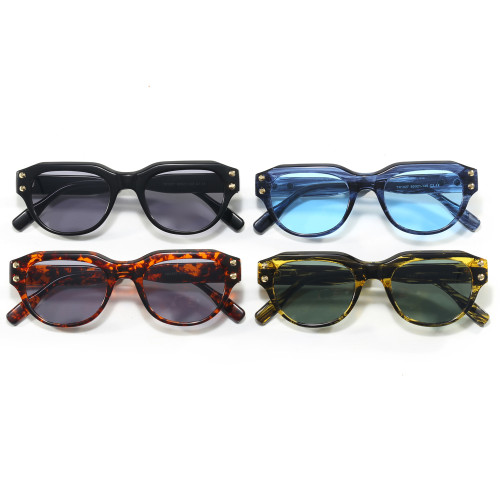 Retro Oval Simple UV400 Decorative Shades Sunglasses