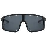 Oversized Men Flat Top Sports Outdoor Cycling Shield Goggle Mirror Sunglasses