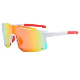 Oversized Men Flat Top Sports Outdoor Cycling Shield Goggle Mirror Sunglasses