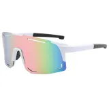 Oversized Men Flat Top Sports Outdoor Cycling Shield Goggle Mirror Sunglasses