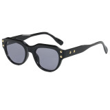 Retro Oval Simple UV400 Decorative Shades Sunglasses
