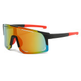 Oversized Men Flat Top Sports Outdoor Cycling Shield Goggle Mirror Sunglasses