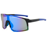 Oversized Men Flat Top Sports Outdoor Cycling Shield Goggle Mirror Sunglasses