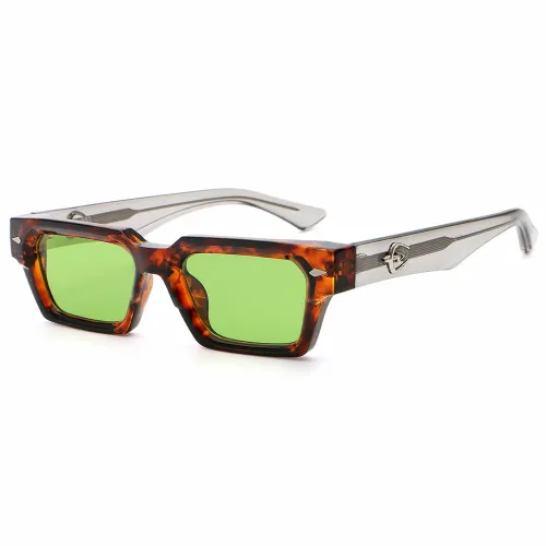Retro Rectangle Reinforced Wire-Core Temples Outdoor Photo Decorative Sunglasses