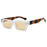 Retro Rectangle Reinforced Wire-Core Temples Outdoor Photo Decorative Sunglasses