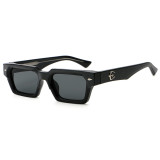 Retro Rectangle Reinforced Wire-Core Temples Outdoor Photo Decorative Sunglasses