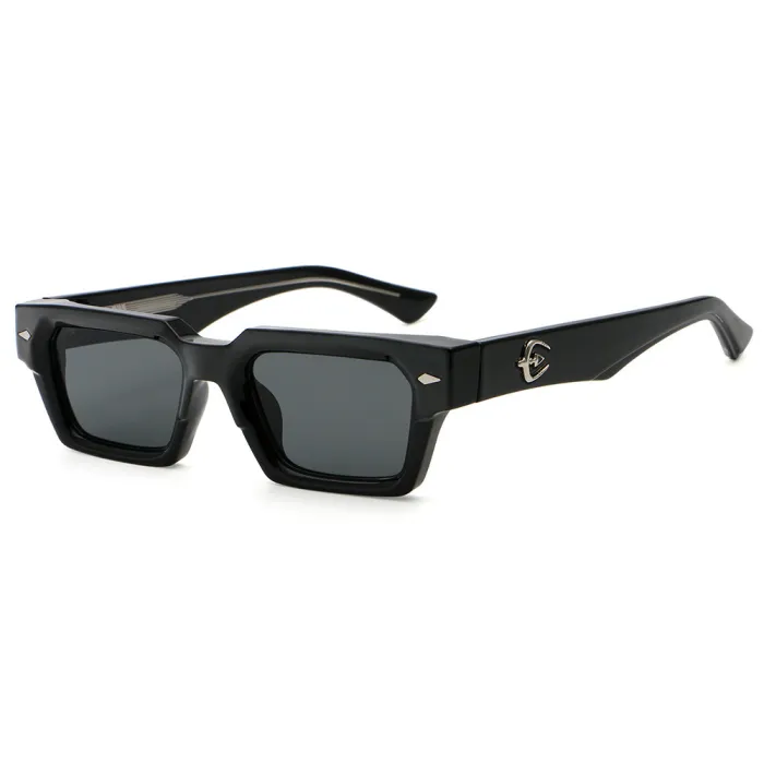 Retro Rectangle Reinforced Wire-Core Temples Outdoor Photo Decorative Sunglasses