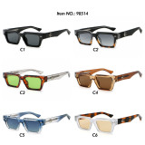 Retro Rectangle Reinforced Wire-Core Temples Outdoor Photo Decorative Sunglasses