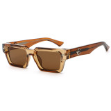 Retro Rectangle Reinforced Wire-Core Temples Outdoor Photo Decorative Sunglasses