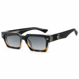 Retro Rectangle Reinforced Wire-Core Temples Outdoor Photo Decorative Sunglasses