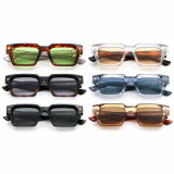 Retro Rectangle Reinforced Wire-Core Temples Outdoor Photo Decorative Sunglasses