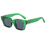 Retro Rectangle Thick UV400 Outdoor Photo Decorative Sunglasses