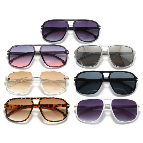 Retro Classic Square Pilot Flat Top UV400 Outdoor Vacation Sunglasses
