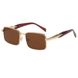 Flat Top Metal Frame UV400 Men's Gradient Shades Sunglasses