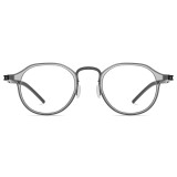 Round Screwless Ultra-Light Optical Frames with Seamless Design, Suitable for Prescription Lenses and Polarized Clip-On Shades
