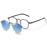 Round Screwless Ultra-Light Optical Frames with Seamless Design, Suitable for Prescription Lenses and Polarized Clip-On Shades