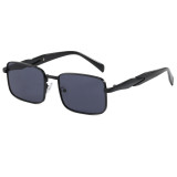 Flat Top Metal Frame UV400 Men's Gradient Shades Sunglasses