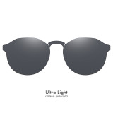 Round Screwless Ultra-Light Optical Frames with Seamless Design, Suitable for Prescription Lenses and Polarized Clip-On Shades