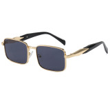 Flat Top Metal Frame UV400 Men's Gradient Shades Sunglasses