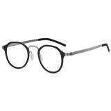 Round Screwless Ultra-Light Optical Frames with Seamless Design, Suitable for Prescription Lenses and Polarized Clip-On Shades