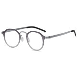 Round Screwless Ultra-Light Optical Frames with Seamless Design, Suitable for Prescription Lenses and Polarized Clip-On Shades