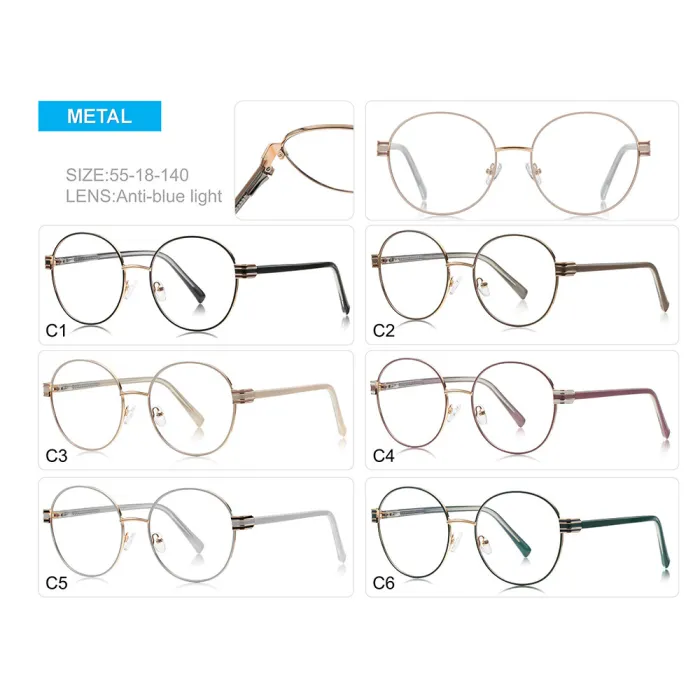 Round TR90 Computer Blue Light Blocking Glasses Eyeglasses