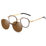 Ultra-Light Optical Frames with Clip-On Lenses for Prescription Glasses