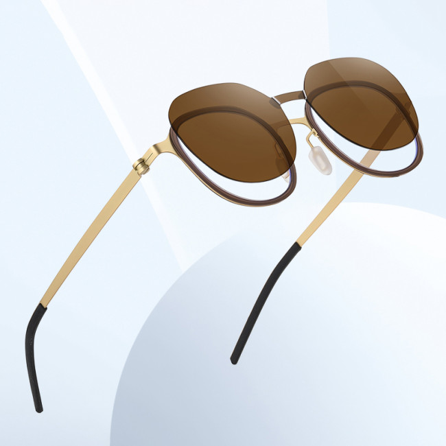 Ultra-Light Optical Frames with Clip-On Lenses for Prescription Glasses