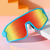 Kids Flat Top Sports Outdoor Shield Goggle Mirror Polarized Sunglasses