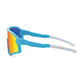 Kids Flat Top Sports Outdoor Shield Goggle Mirror Polarized Sunglasses