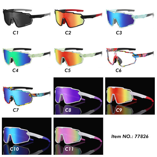 Kids Flat Top Sports Outdoor Shield Goggle Mirror Polarized Sunglasses