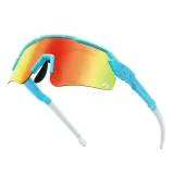 Kids Flat Top One Picec Lens Outdoor Shield Goggle Mirror Polarized Sunglasses