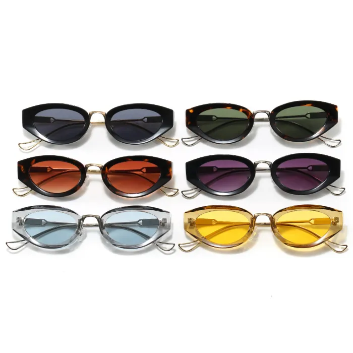 Retro Steampunk Style Small Oval Sunglasses