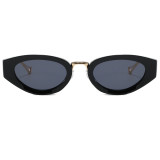 Retro Steampunk Style Small Oval Sunglasses