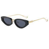 Retro Steampunk Style Small Oval Sunglasses