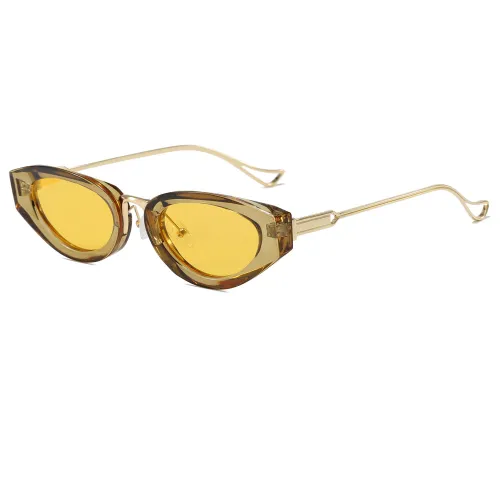 Retro Steampunk Style Small Oval Sunglasses