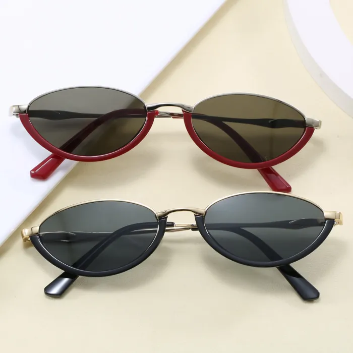 Retro Vintage Cat Eye Small Oval Sunglasses