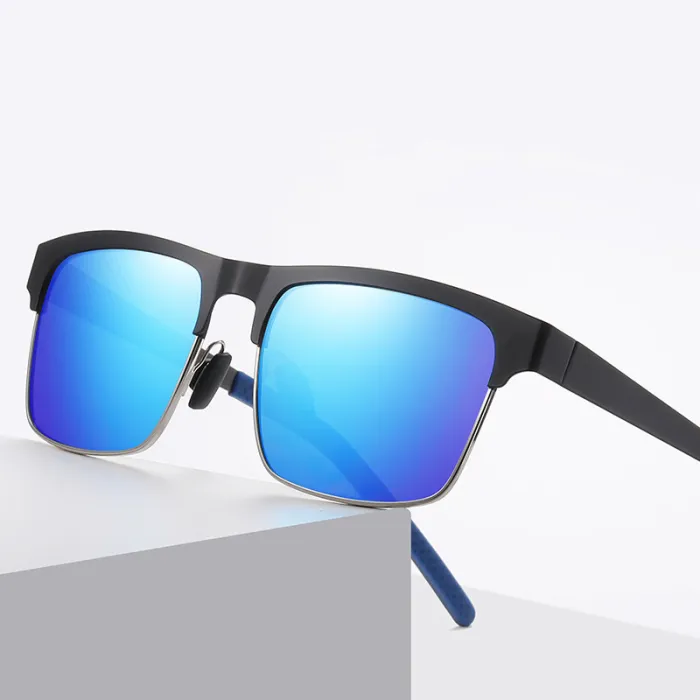 Half Frame Square Photo Decorative UV400 Shades Driving Sunglasses