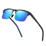 Half Frame Square Photo Decorative UV400 Shades Driving Sunglasses