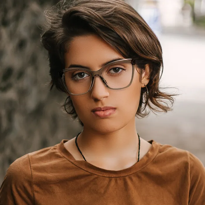 Elegant Women Eyeglasses Lady Cat Eye Blue Light Blocking Glasses