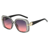 Retro Classic Square Gradient Outdoor Vacation Photo Decorative Sunglasses