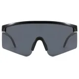 Rectangular One Piece Lenses Half Frame Polarized Sports Sunglasses