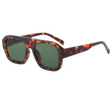 Retro Classic Square Pilot Flat Top UV400 Outdoor Vacation Sunglasses