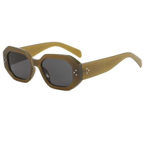 Retro Irregular Polygonal UV400 Outdoor Photo Decorative Sunglasses