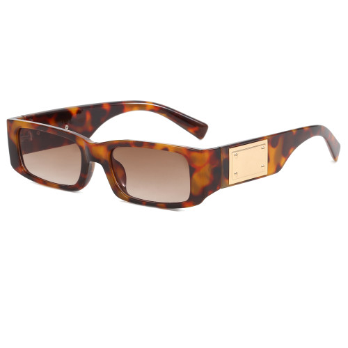 Retro Classic Rectangle Gradient Outdoor Vacation Photo Decorative Sunglasses