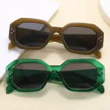 Retro Irregular Polygonal UV400 Outdoor Photo Decorative Sunglasses