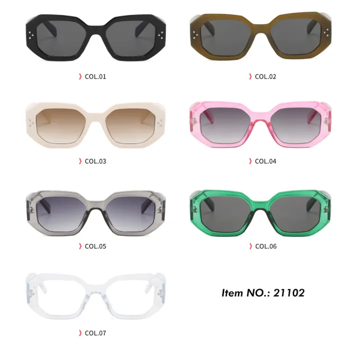 Retro Irregular Polygonal UV400 Outdoor Photo Decorative Sunglasses