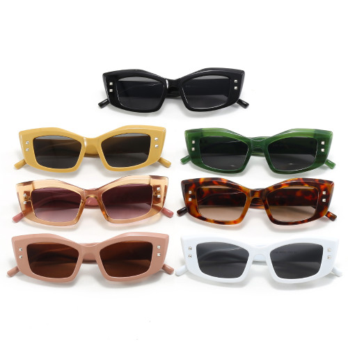 Retro Rectangle Cat Eye Outdoor Vacation Photo Decorative Sunglasses